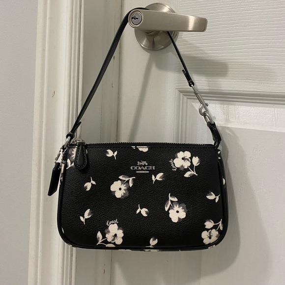 Coach Nolita 19 White and Black Floral Purse - Picture 3 of 3